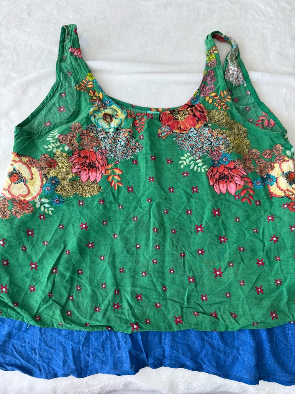 Farm Rio Colorful Tank Top Blouse Size Medium D88